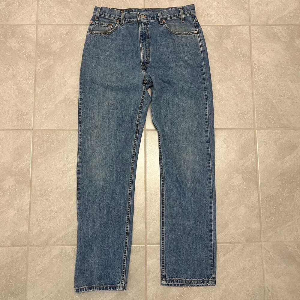 VINTAGE LEVI'S 505 'Blue' MADE IN USA SIZE 34W X 33L